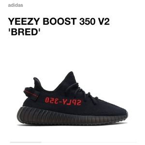 Yeezy 350 bred adult size 6.5